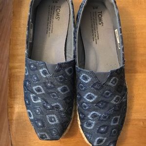 Toms Espadrilles Blue Diamonds Southwest